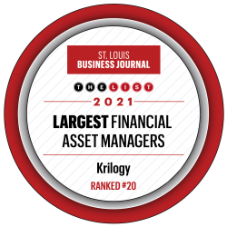 St. Louis Business Journal Largest Financial Asset Managers Badge for Krilogy